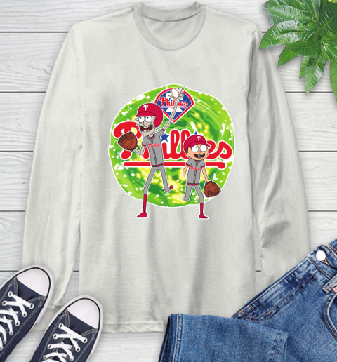 MLB Philadelphia Phillies Rick And Morty Baseball Sports Long Sleeve T-Shirt 12