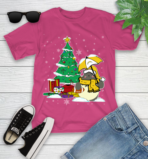 Los Angeles Chargers NFL Football Cute Tonari No Totoro Christmas Sports Youth T-Shirt 11