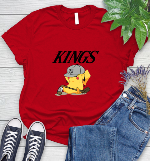 NHL Pikachu Hockey Sports Los Angeles Kings Women's T-Shirt 9