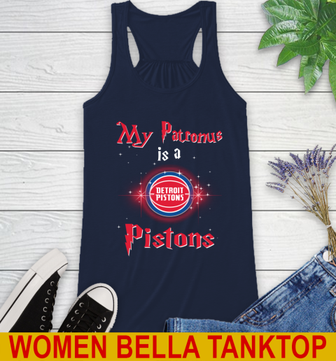 NBA Basketball Harry Potter My Patronus Is A Detroit Pistons Racerback Tank 9