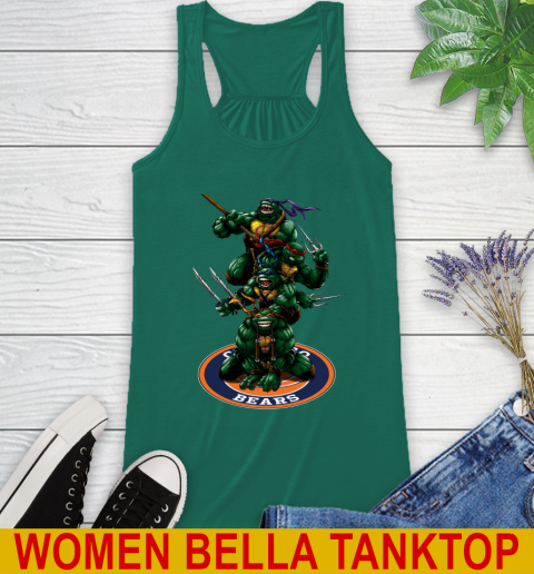 NFL Football Chicago Bears Teenage Mutant Ninja Turtles Shirt Racerback Tank 8 NFL Football Chicago Bears Teenage Mutant Ninja Turtles Shirt Racerback Tank - Image 8