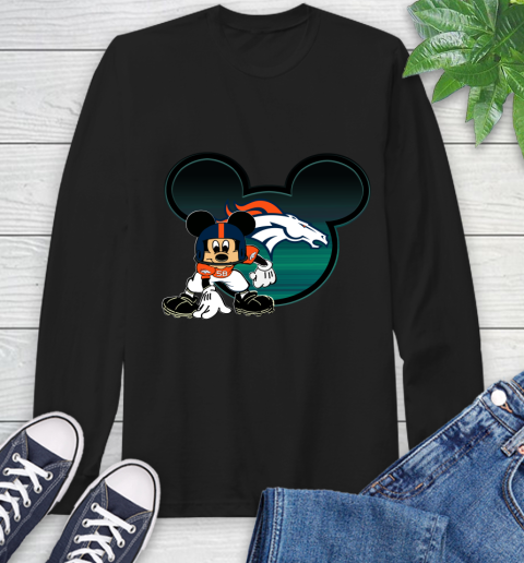 NFL Denver Broncos Mickey Mouse Disney Football T Shirt Long Sleeve T-Shirt 2