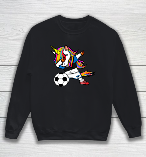 Dabbing Unicorn Estonia Football Estonian Flag Soccer Sweatshirt