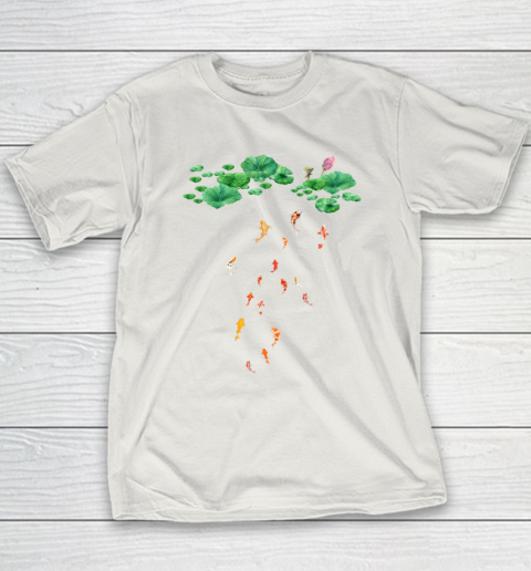Watercolor Japanese Koi Fish Goldfish Lily Pad Lotus Leaf Beauty Youth T-Shirt 9