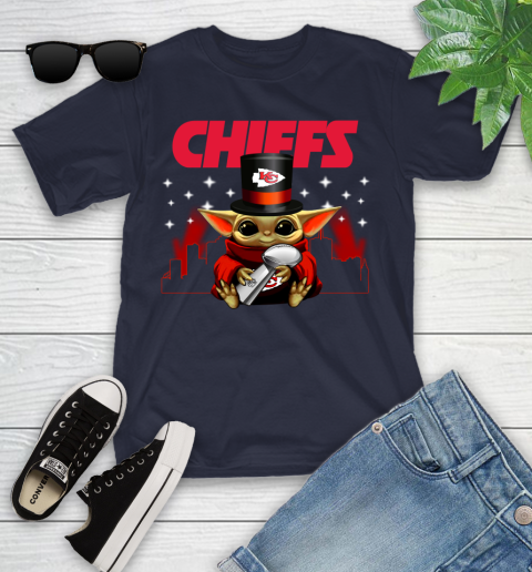 Super Bowl Baby Yoda Loves The Kansas City Chiefs Star Wars NFL Shirts 95