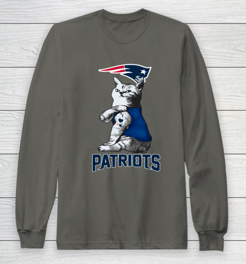 NFL Football My Cat Loves New England Patriots Long Sleeve T-Shirt 5