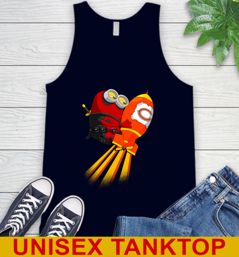 NFL Football Chicago Bears Deadpool Minion Marvel Shirt Tank Top 2