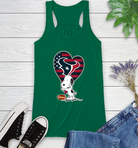 Houston Texans NFL Football The Peanuts Movie Adorable Snoopy Racerback Tank 7