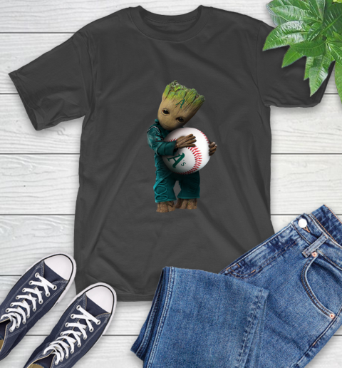 MLB Groot Guardians Of The Galaxy Baseball Sports Oakland Athletics T-Shirt 2