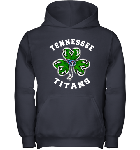 NFL Tennessee Titans Three Leaf Clover St Patrick's Day Football Sports 2kjAP54IEpP youth hoodie 43 95 151514 front navy