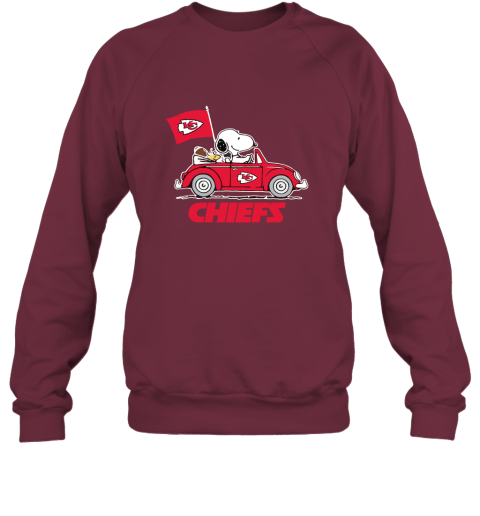 Snoopy And Woodstock Ride The Kansas City Chiefs Car NFL Sweatshirt