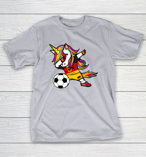 Funny Dabbing Unicorn Germany Football German Flag Soccer T-Shirt 18