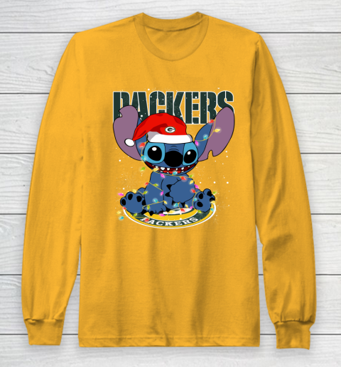 Green Bay Packers NFL Football noel stitch Christmas Long Sleeve T-Shirt 2