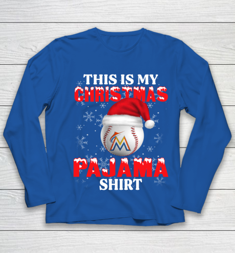 Miami Marlins This Is My Christmas Pajama Shirt MLB Youth Long Sleeve 7