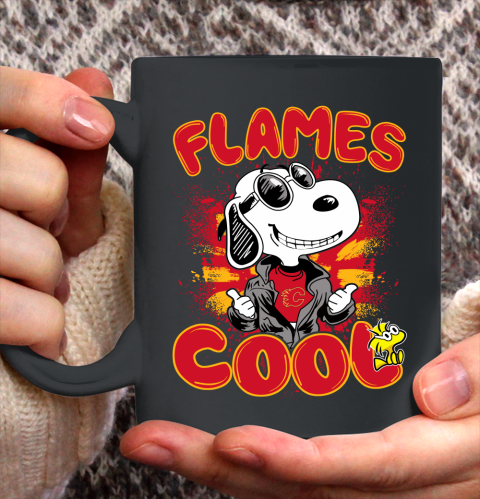 NHL Hockey Calgary Flames Cool Snoopy Shirt Ceramic Mug 15oz