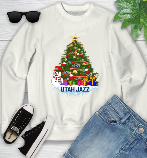 Utah Jazz Merry Christmas NBA Basketball Sports Youth Sweatshirt