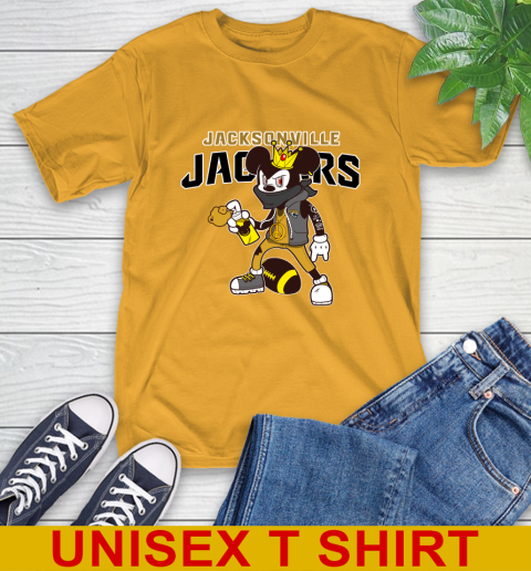 Jacksonville Jaguars NFL Football Mickey Peace Sign Sports T-Shirt 3