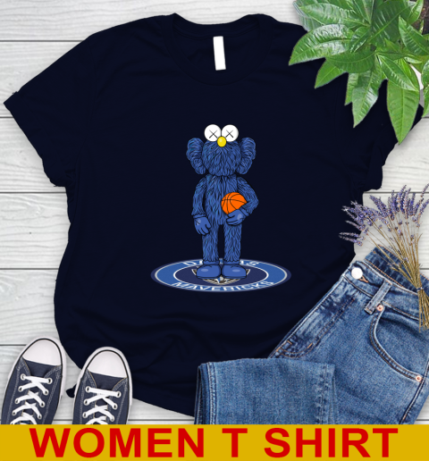 NBA Basketball Dallas Mavericks Kaws Bff Blue Figure Shirt Women's T-Shirt 4 NBA Basketball Dallas Mavericks Kaws Bff Blue Figure Shirt Women's T-Shirt - Image 4