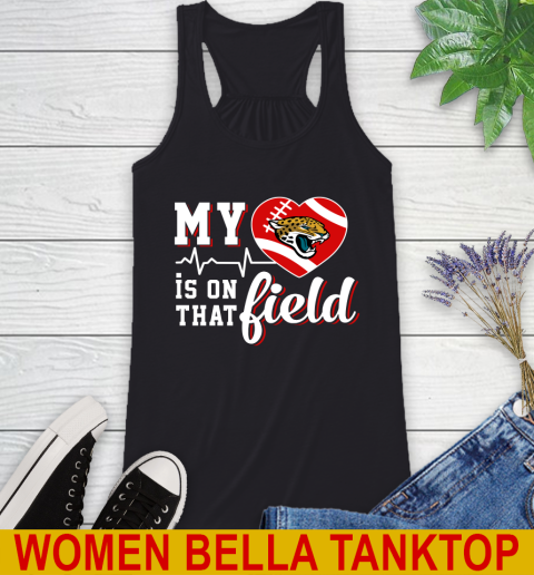 NFL My Heart Is On That Field Football Sports Jacksonville Jaguars Racerback Tank
