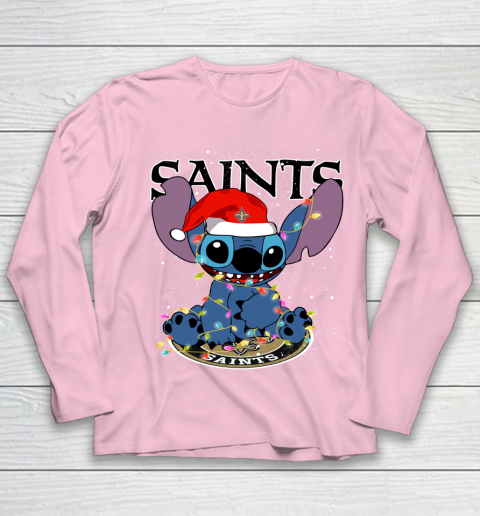 New Orleans Saints NFL Football noel stitch Christmas Youth Long Sleeve 6
