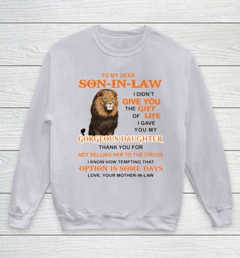 To My Dear Son In Law Youth Sweatshirt 2