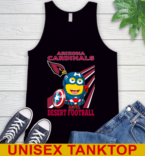 NFL Football Arizona Cardinals Captain America Marvel Avengers Minion Shirt Tank Top
