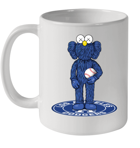 MLB Baseball Los Angeles Dodgers Kaws Bff Blue Figure Shirt Ceramic Mug 11oz