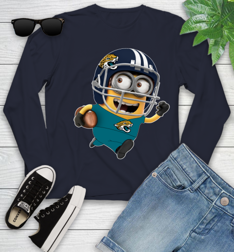 NFL Jacksonville Jaguars Minions Disney Football Sports Youth Long Sleeve 3