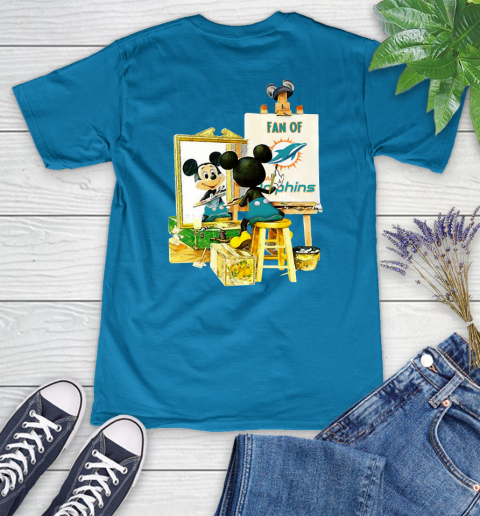 NFL Football Miami Dolphins Mickey Drawing Shirt 76