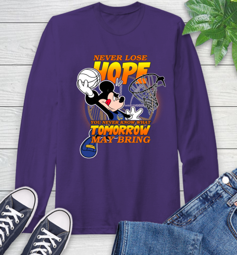 Golden State Warriors NBA Basketball Mickey Disney Never Lose Hope Long Sleeve T-Shirt 5