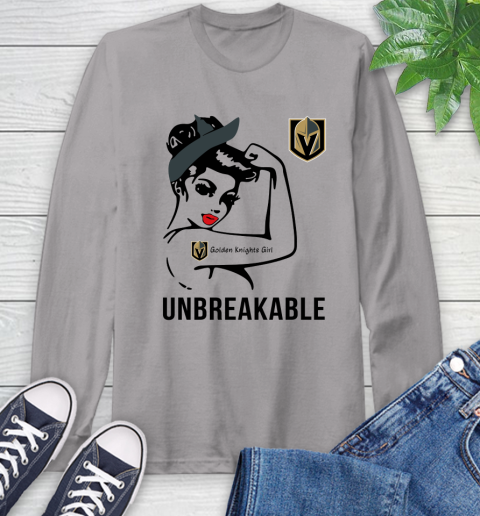 NHL Vegas Golden Knights Girl Unbreakable Hockey Sports Long Sleeve T-Shirt 4