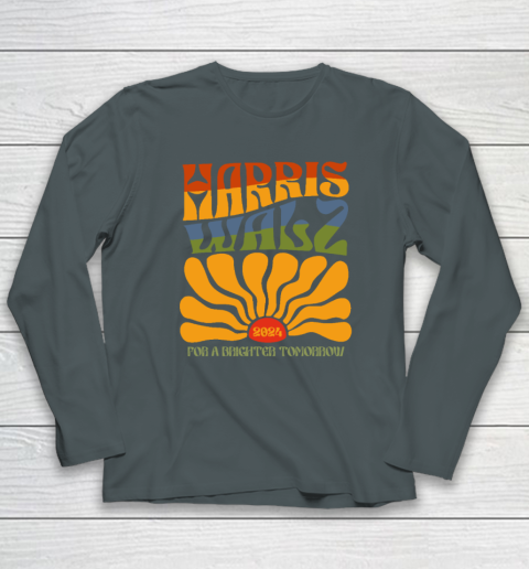 Harris Waltz For A Brighter Tomorrow Boho Aesthetic Long Sleeve T-Shirt 3