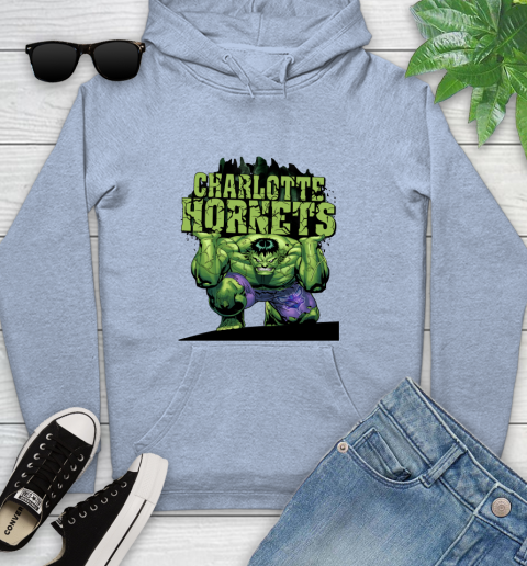 Charlotte Hornets NBA Basketball Incredible Hulk Marvel Avengers Sports Youth Hoodie 10