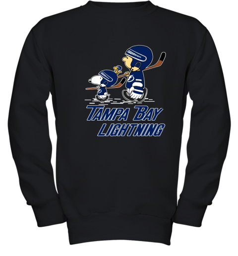Let's Play Tampa Bay lightning Ice Hockey Snoopy NHL Youth Sweatshirt