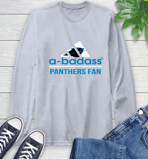 NFL A Badass Carolina Panthers Fan Adidas Football Sports Long Sleeve T-Shirt 6