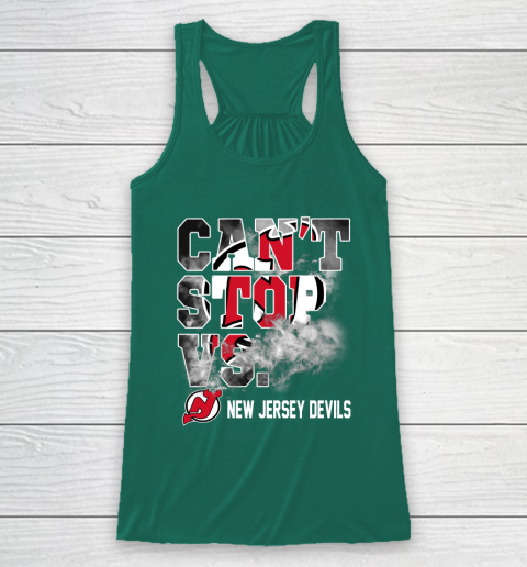 NHL New Jersey Devils Hockey Can't Stop Vs Racerback Tank 5