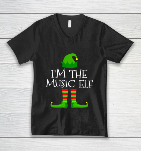 I m the Music Elf Family Matching Christmas Pajama Gifts V-Neck T-Shirt