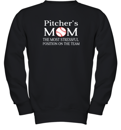 Baseball Pitcher's Mom The Most Stressful Youth Sweatshirt