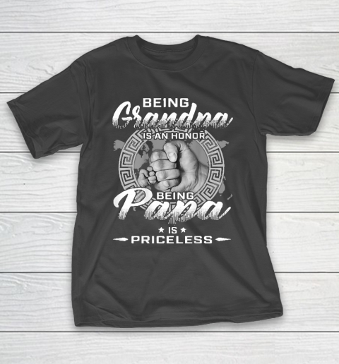 Grandpa Funny Gift Apparel  Mens Being Grandpa Is An Honor Being Papa Is Priceless T-Shirt