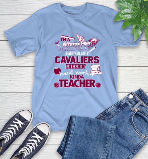 Cleveland Cavaliers NBA I'm A Difference Making Student Caring Basketball Loving Kinda Teacher T-Shirt 12