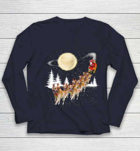 Golden Retriever Reindeer Christmas Youth Long Sleeve 2
