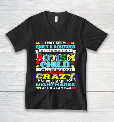 My Autism Child Autism Awareness V-Neck T-Shirt