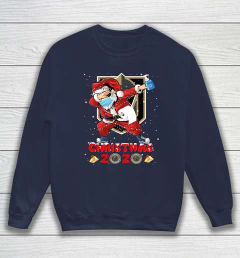 Vegas Golden Knights Funny Santa Claus Dabbing Christmas 2020 NHL Sweatshirt 2
