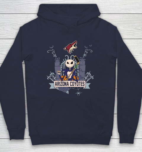 NHL Arizona Coyotes Hockey Jack Skellington Halloween Hoodie 2