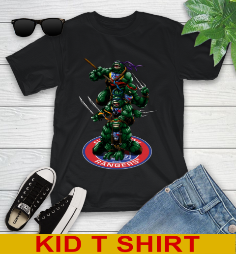NHL Hockey New York Rangers Teenage Mutant Ninja Turtles Shirt Youth T-Shirt 2