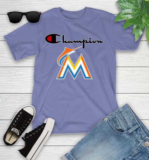 MLB Baseball Miami Marlins Champion Shirt Youth T-Shirt 12