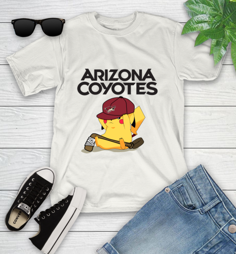 NHL Pikachu Hockey Sports Arizona Coyotes Youth T-Shirt
