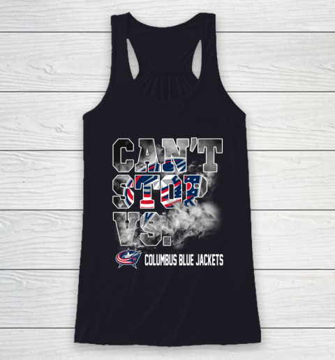 NHL Columbus Blue Jackets Hockey Can't Stop Vs Racerback Tank 7