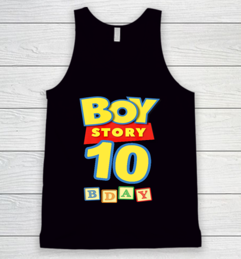 Toy Blocks Boy Story 10 Year Old Birthday Tank Top
