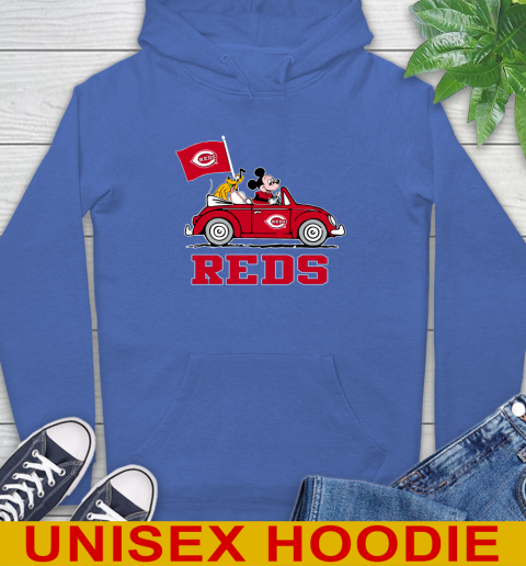 MLB Baseball Cincinnati Reds Pluto Mickey Driving Disney Shirt Hoodie 9
